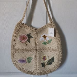 Liz Claiborne Straw Hobo  NWT